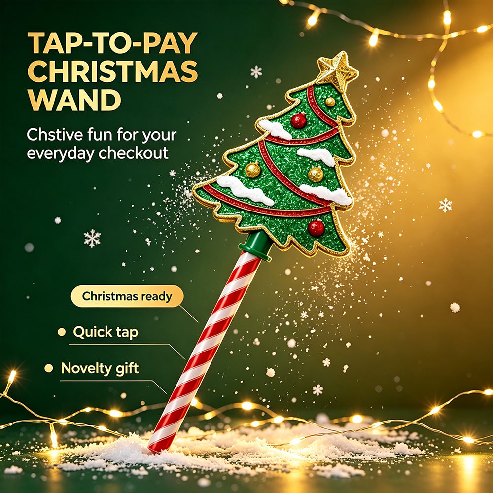 🎄 Christmas Tree Tap-to-Pay Wand ✨ – Make Every Holiday Checkout Magical 🎅