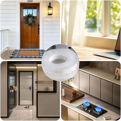 🚪 Door Weather Stripping | 🏠 Self-Adhesive Draft Stopper – 13.78" × 196.85"