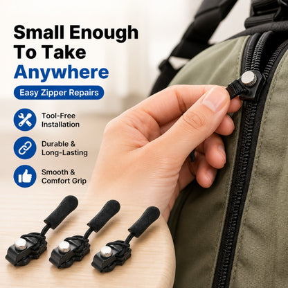 Zipper Slider 5Pcs 🧰 | Instant No-Sew Zipper Repair Replacement