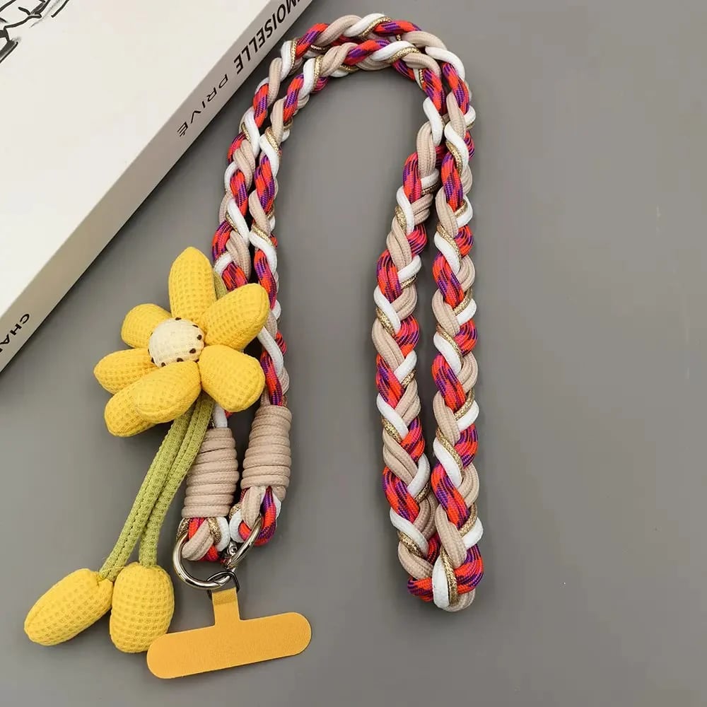 Cute Floral Phone Crossbody Lanyard – Hands-Free & Stylish