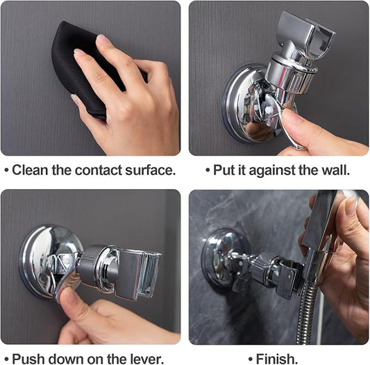 No-Drill Suction Shower Head Brackets