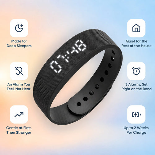 ⌚ Silent Vibrating Alarm Wristband – Gentle Wake-Up Smart Band ⏰