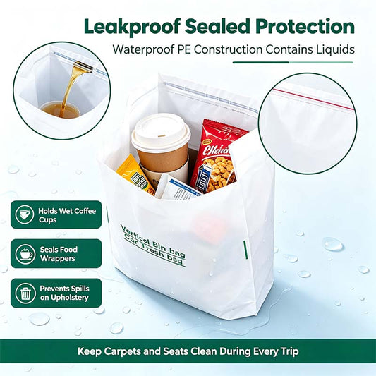 🚗 20-Pack Car Trash Bags – Self-Adhesive Disposable Waste Bags 🗑️