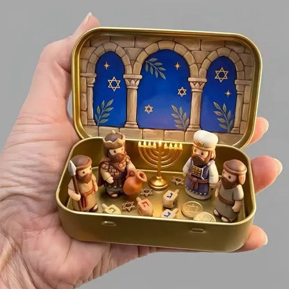🙏 Pocket-Size Mini Nativity Scene Set – Hand-Painted Religious Christmas Decor 🎄✨