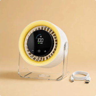 Turbo Cooling Desk Fan: Airflow Day and Night