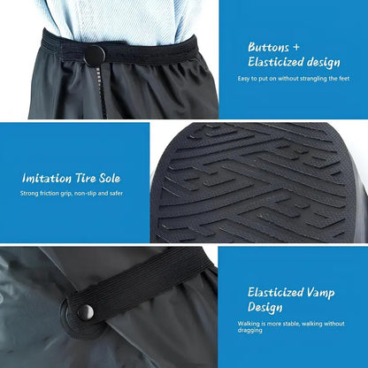 🌧️🥾 Reflective Waterproof Shoe Covers – Non-Slip, Reusable Protection for Rain, Snow & Mud