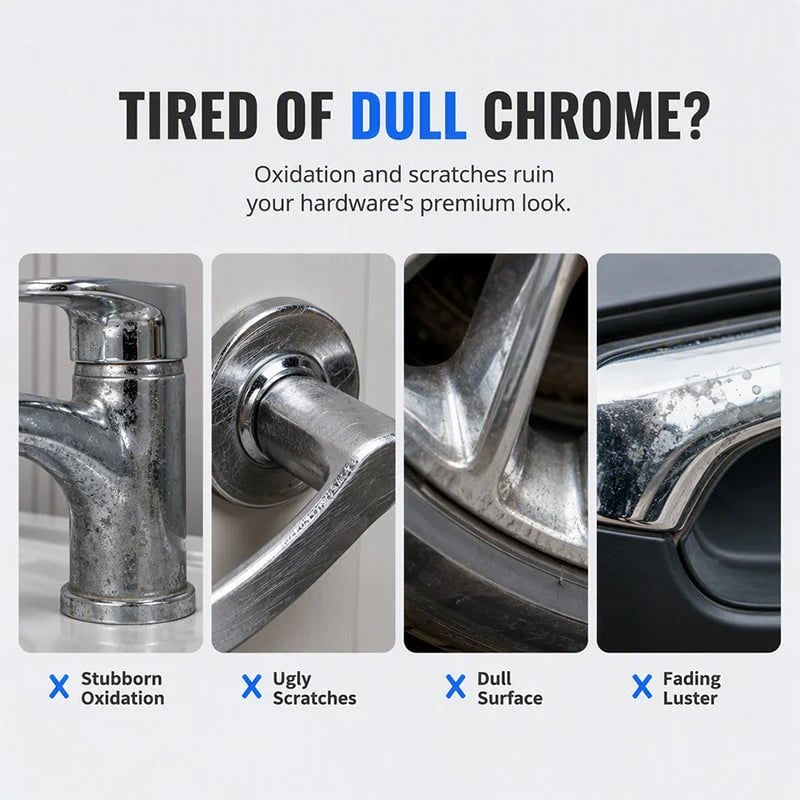 Chrome Repair Liquid ✨, Metal Surface Touch-Up for Car Trim & Hardware