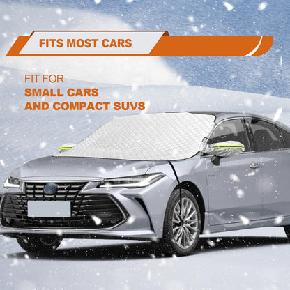 ❄️🚗Magnetic Foldable Windshield Ice Snow Cover with Side Mirror Sleeves & Hooks