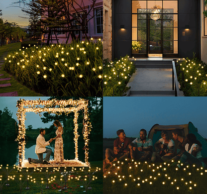 Solar Firefly Garden Lights  LED Flickering Firefly Glow Solar Pathway Lights for Yard, Patio & Landscape Decor