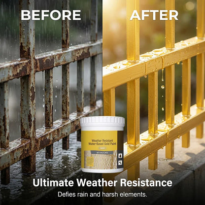 🎨🏡Water-Based Weather-Resistant Gold Paint