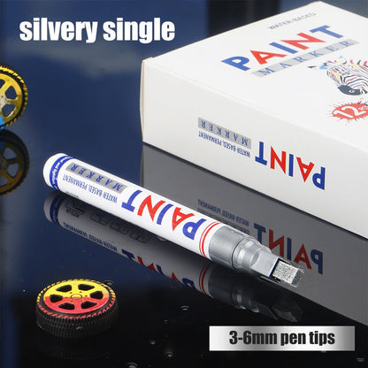 🎨12-Color Paint Marker Set – 6mm Chisel Tip for Custom Tire Lettering & DIY