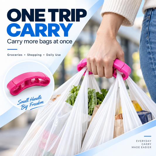 Portable Anti-Pinch Bag Carrier, Labor Saving Hand Grip for Grocery Bags