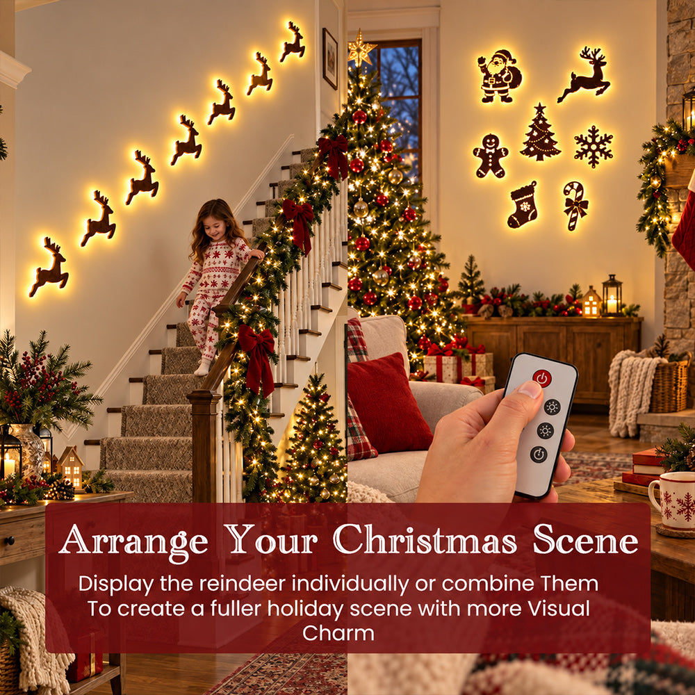 🎄 LED Christmas Wall Decorations ✨ Festive Holiday Lights