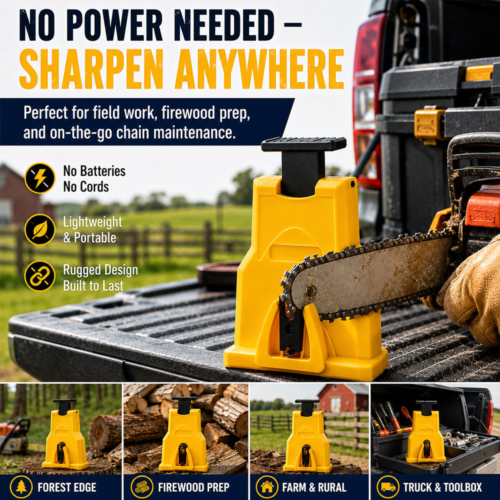 Portable Chainsaw Sharpener – Fast, Power-Free Sharpening