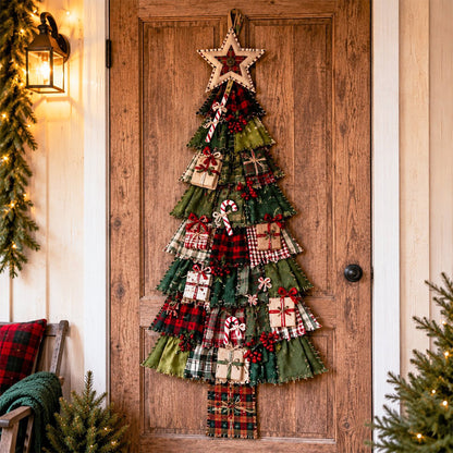 🎄DIY Oversized Patchwork Christmas Tree Door Hanging Kit