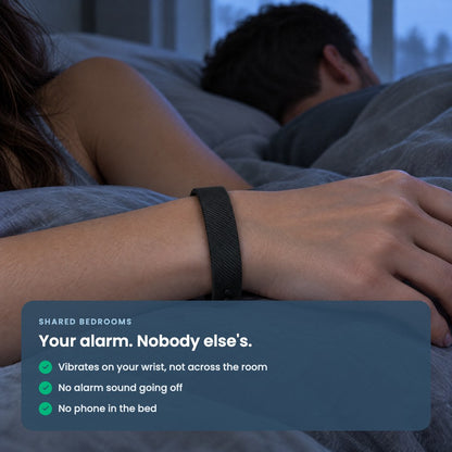 ⌚ Silent Vibrating Alarm Wristband – Gentle Wake-Up Smart Band ⏰