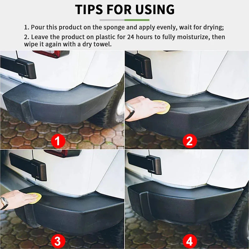 🚗Car Plastic Restorer – Back to Black Trim Shine