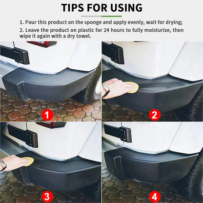 🚗Car Plastic Restorer – Back to Black Trim Shine