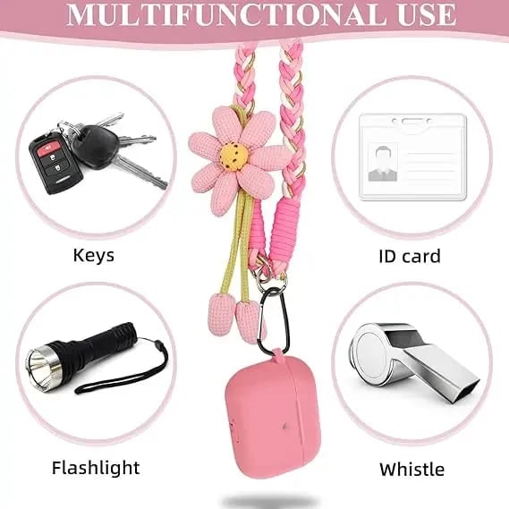Cute Floral Phone Crossbody Lanyard – Hands-Free & Stylish