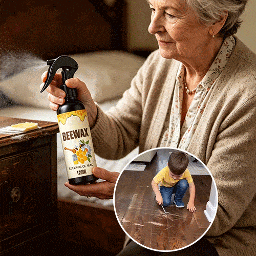 🐝✨ Natural Micro-Molecularized Beeswax Spray – Wood Furniture Polish & Shine Restorer