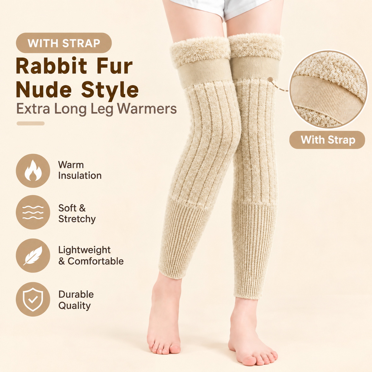 ❄️Wool Lining Winter Knee Pads for Men & Women, High Elastic Anti-Slip, Indoor Outdoor Use🧦
