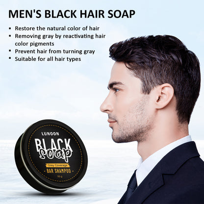 Hair Repair & Brightening Deep Cleansing Shampoo Bar for Dark Hair