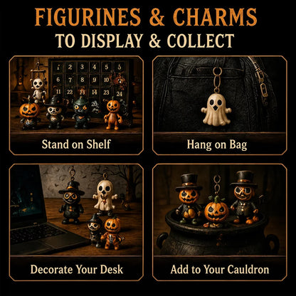 🎉🎃 Nights of Fright Halloween Countdown Box | Unique Mini Figurines, Hanging Charms & Spooky Collectibles 👻✨