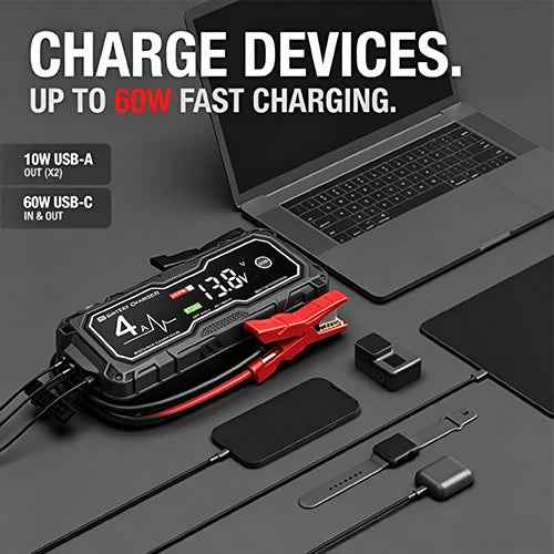 Car Jump Starter For 10L Gas & 8L Diesel Engines