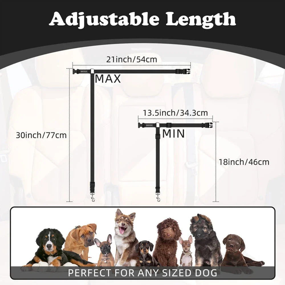 2-in-1 Dog Car Seat Belt & Walking Leash