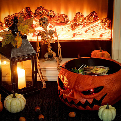Halloween Skeleton Hand Candy Bowl with Motion Sensor and Button Control