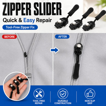 Zipper Slider 5Pcs 🧰 | Instant No-Sew Zipper Repair Replacement