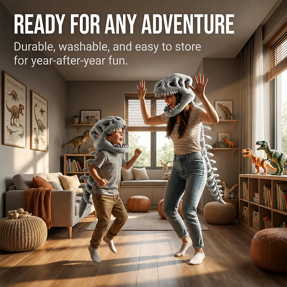 🦕 3D Dinosaur Costume – Soft & Wearable