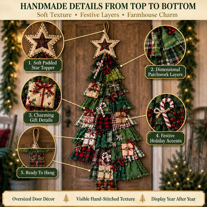 🎄DIY Oversized Patchwork Christmas Tree Door Hanging Kit
