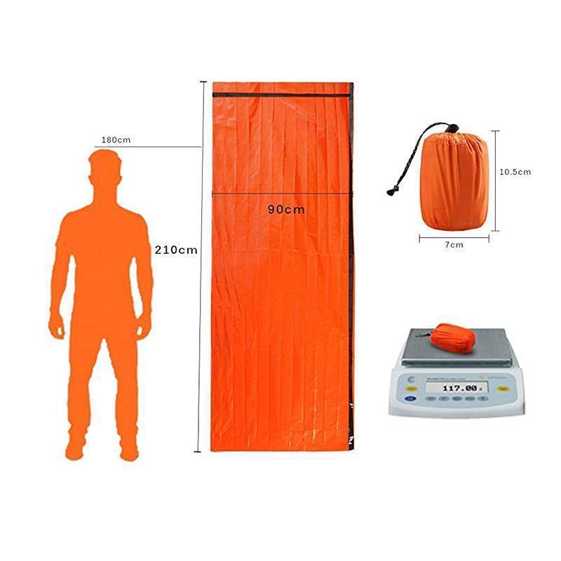 🏕️🔥 Emergency Thermal Sleeping Bag – Waterproof, Lightweight & Compact Survival Bivy