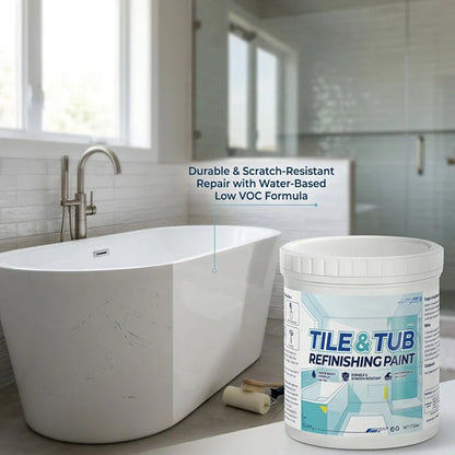 🥳Hot Sale Tile Tub Refinishing Paint Kit Covers Stains Cracks Easy DIY