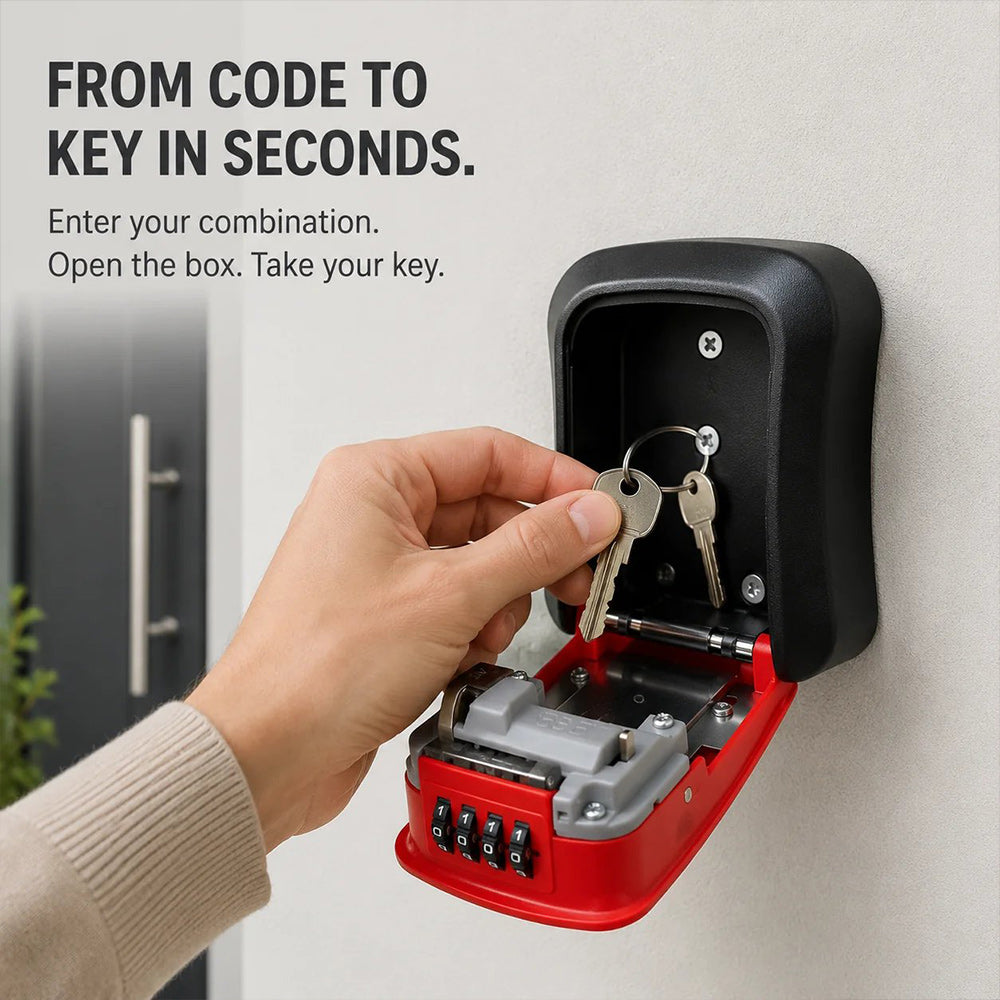 🔐 4-Digit Aluminum Alloy Key Lock Box