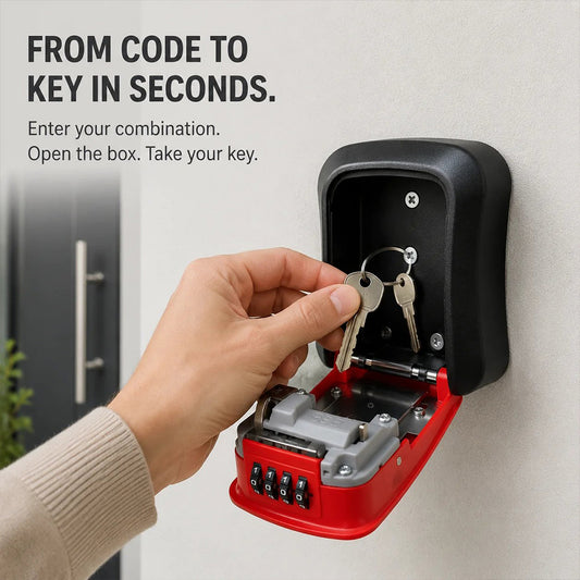 🔐 4-Digit Aluminum Alloy Key Lock Box