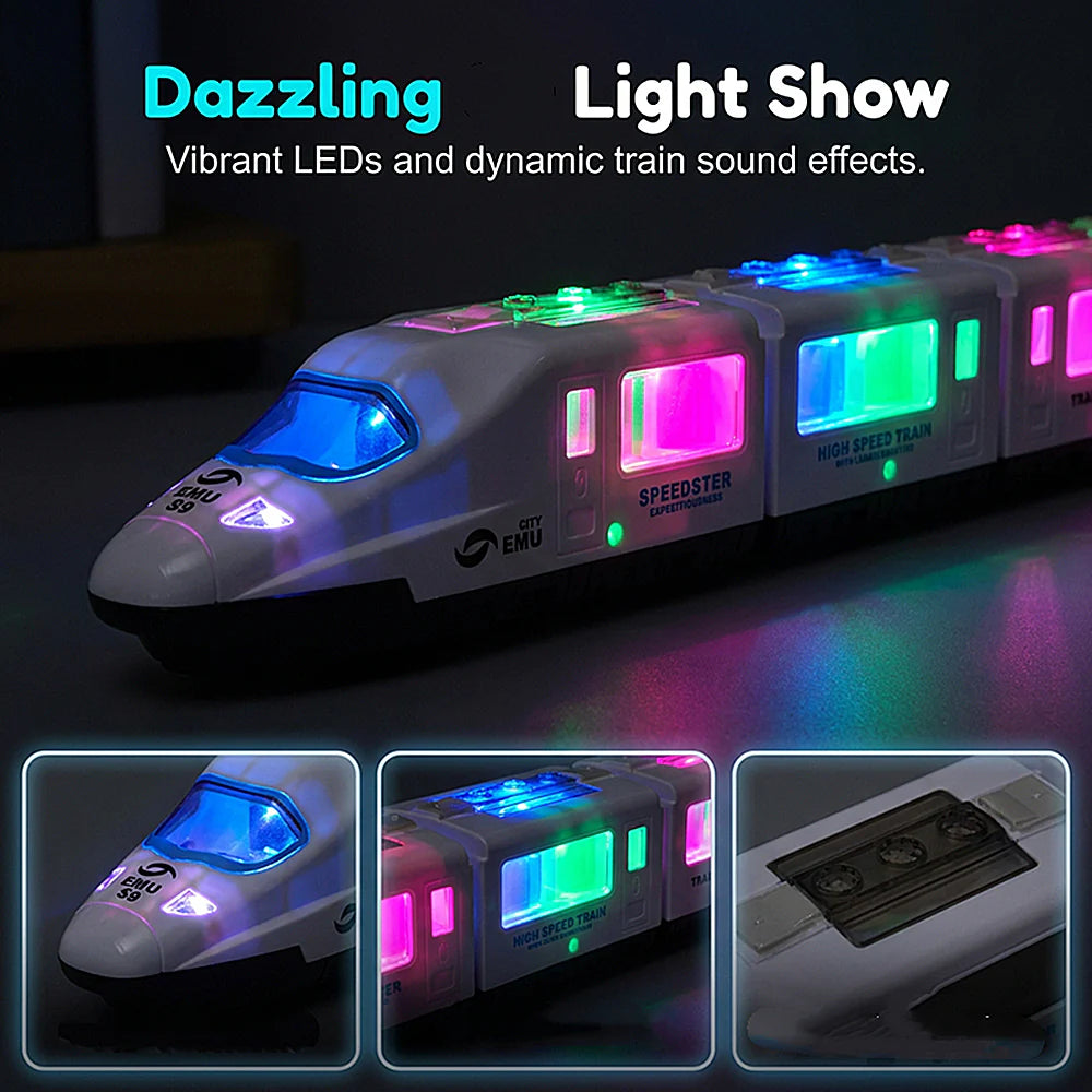 Electric Bullet Train Toy with Lights & Music