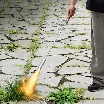 Adjustable Flame Propane Weed Torch with Non-Slip Wooden Handle
