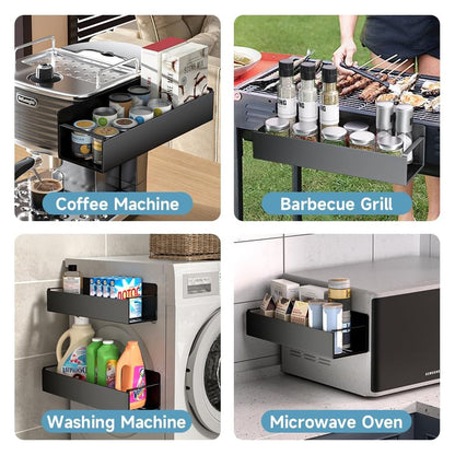 🧲 Stainless Steel Magnetic Organizer, Humidity‑Resistant Kitchen Rack for Sauces & Beverages 🍾