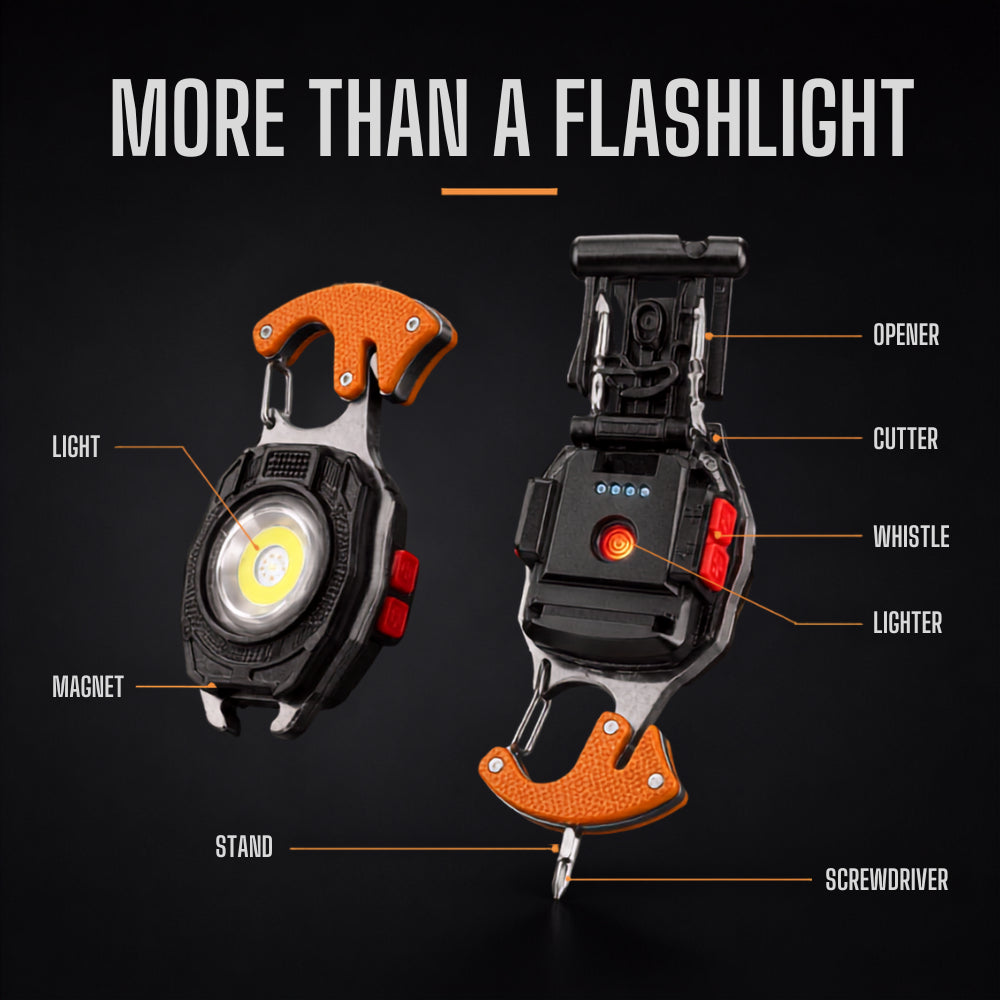 💡8-in-1 Multifunctional Keychain Flashlight🔦🌈