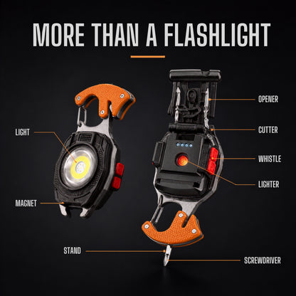 💡8-in-1 Multifunctional Keychain Flashlight🔦🌈