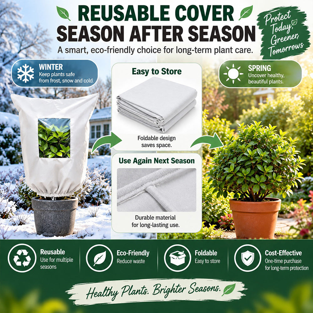 ❄️ Frost Protection Plant Cover – Reusable & Breathable