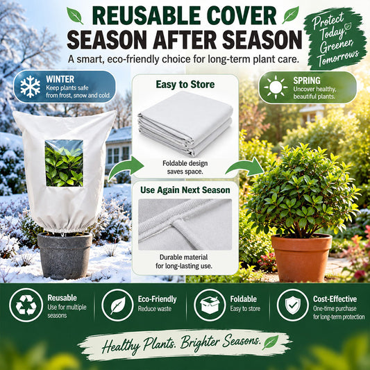 ❄️ Frost Protection Plant Cover – Reusable & Breathable