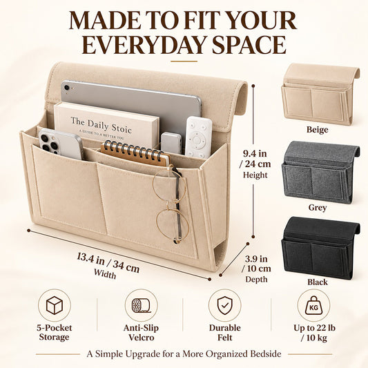 🛏️ Bedside Storage Caddy – Keep Your Space Organized