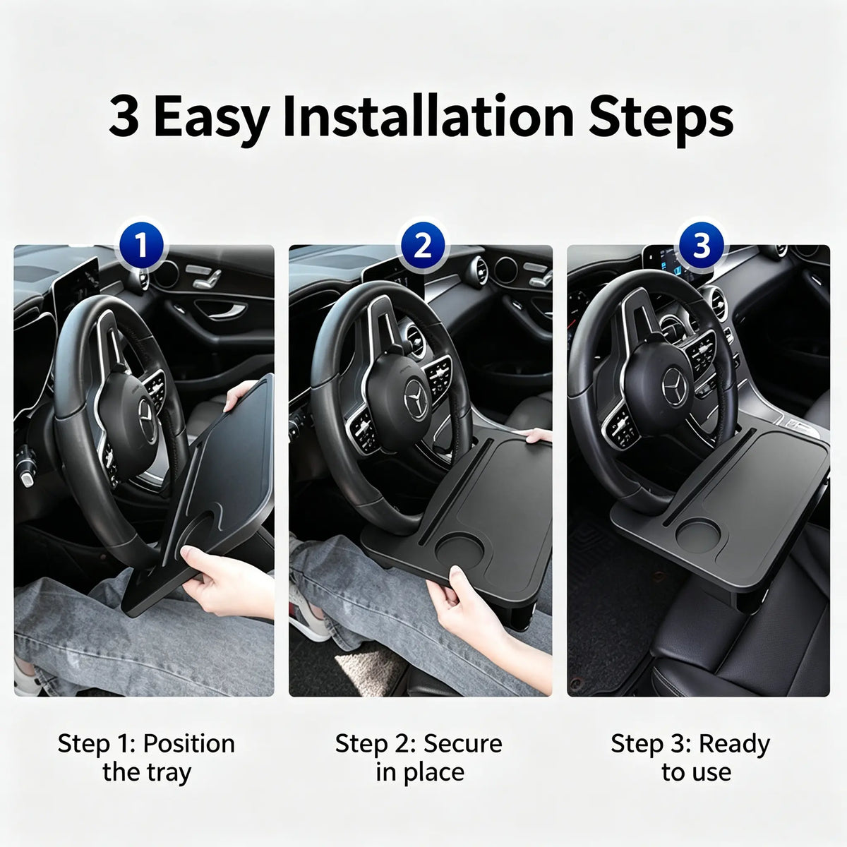 🚗 2-in-1 Steering Wheel Tray & Car Desk