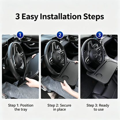 🚗 2-in-1 Steering Wheel Tray & Car Desk