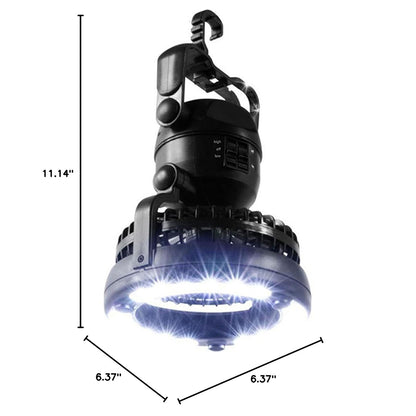 Portable LED Camping Lantern with Ceiling Fan