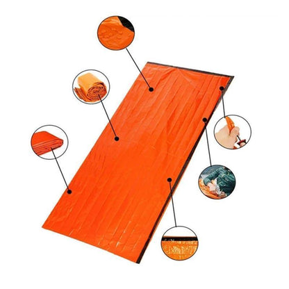 🏕️🔥 Emergency Thermal Sleeping Bag – Waterproof, Lightweight & Compact Survival Bivy