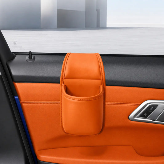 🚗 Leather Car Door Storage Pocket